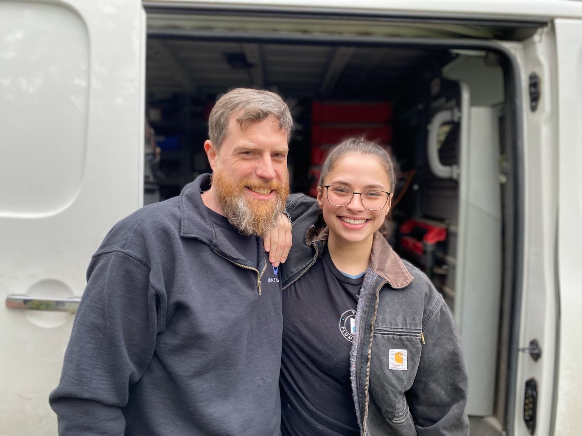 Father Daughter Plumber plumbing van Sherwood Oregon
